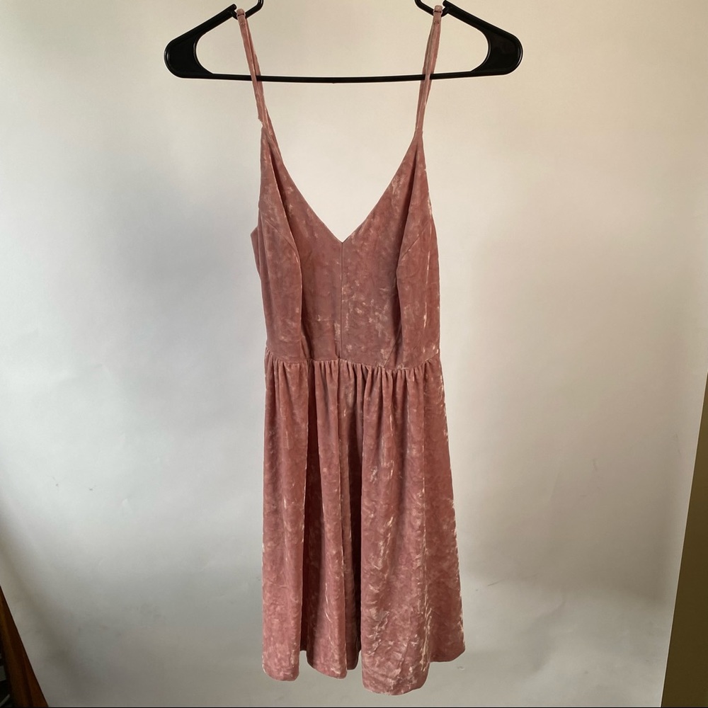 Wild Fable Velvet cross strap skater dress